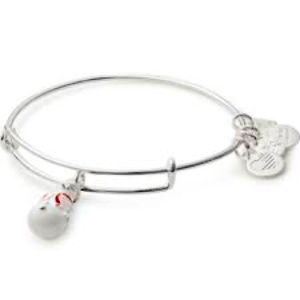 NWOT Alex and Ani Toys for Tots snowman bangle bracelet‎ in silver